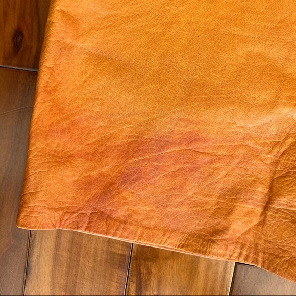 Vintage leather skirt, High waisted leather skirt - Picture 4 of 14